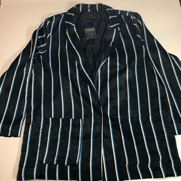 New Worthington Dark Navy Striped Blazer - Picture 11 of 16